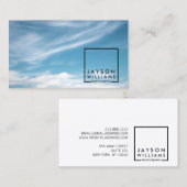 Moderne fotograaf Square Logo 2 met je Afbeelding Visitekaartje (Voorkant / Achterkant)