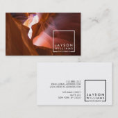 Moderne fotograaf Square Logo met uw Afbeelding Visitekaartje (Voorkant / Achterkant)