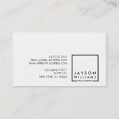 Moderne fotograaf Square Logo met uw Afbeelding Visitekaartje (Achterkant)