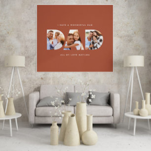 Moderne fotograaf typography child gift terracotta poster