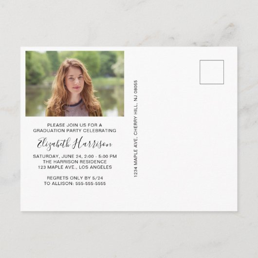 Moderne fotograaf uitnodiging briefkaart (Achterkant)