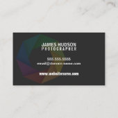 Moderne fotograaf visitekaartje (Achterkant)