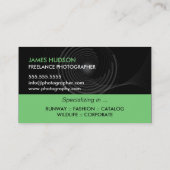 Moderne fotograaf visitekaartje (Achterkant)