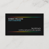 Moderne fotograaf visitekaartje (Achterkant)