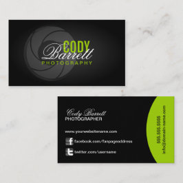 Moderne fotograaf visitekaartje