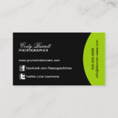Moderne fotograaf visitekaartje (Achterkant)