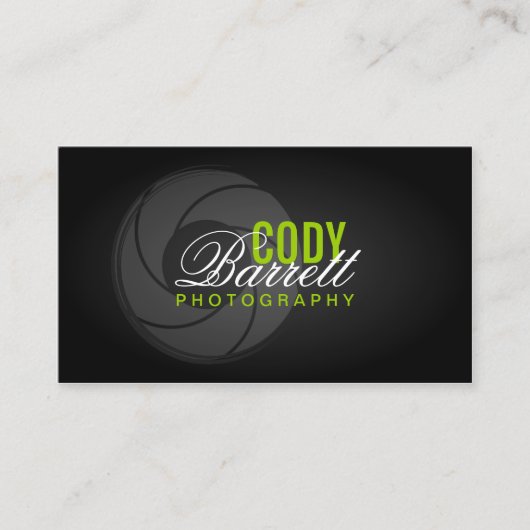 Moderne fotograaf visitekaartje (Voorkant)