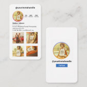 Moderne fotograaf volgt Instagram Foto Visitekaartje (Voorkant / Achterkant)