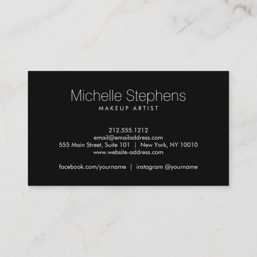 Moderne fotograaf voor makreel Black II Visitekaartje (Achterkant)