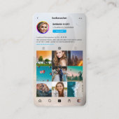Moderne Fotograaf Zilver Goud Instagram Grid Visitekaartje (Voorkant)