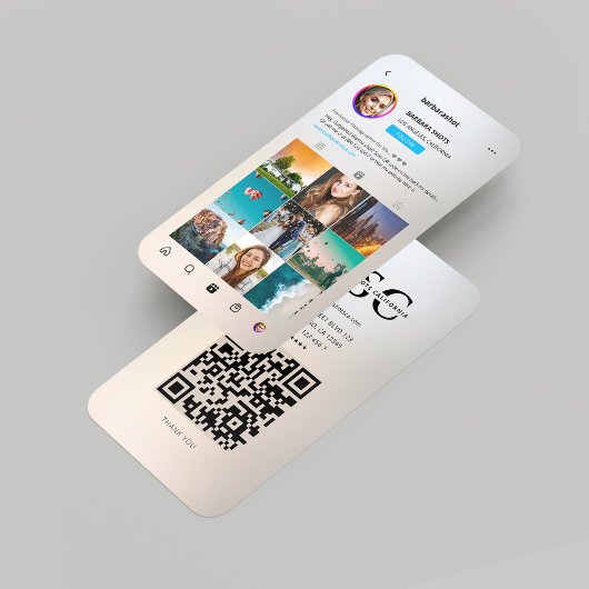 Moderne Fotograaf Zilver Goud Instagram Grid Visitekaartje