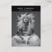 Moderne fotograaf zwart-witfotografie visitekaartje (Voorkant)