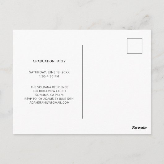 Moderne fotograafpartij briefkaart (Achterkant)