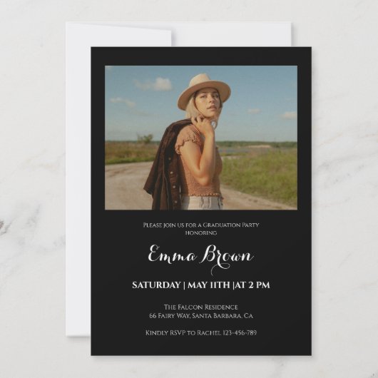 Moderne fotograafpartij kaart (Achterkant)