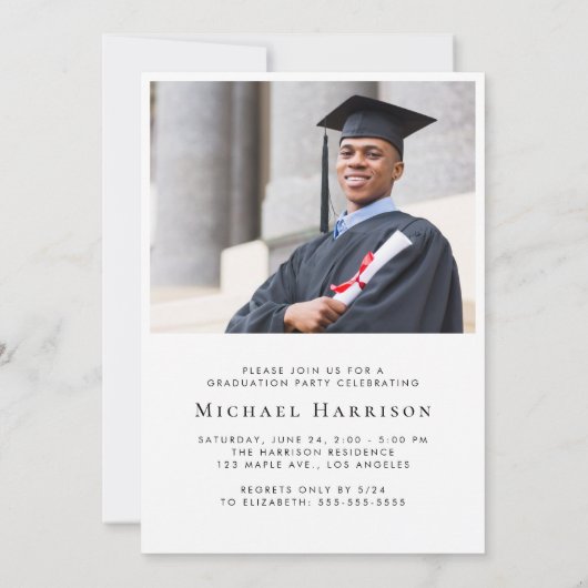 Moderne fotograafpartij kaart (Achterkant)