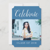 Moderne fotograafpartij nodigt uit | Blauw Kaart (Voorkant)