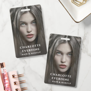 Moderne Fotografeur Haar Make-up Artiest Badge