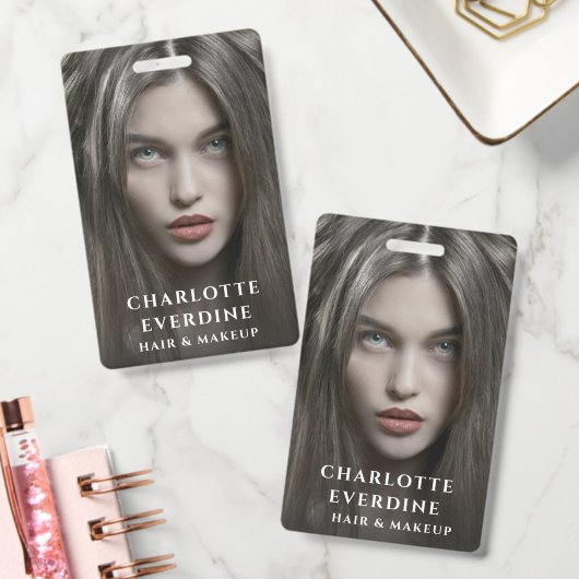 Moderne Fotografeur Haar Make-up Artiest Badge (Kantoor)