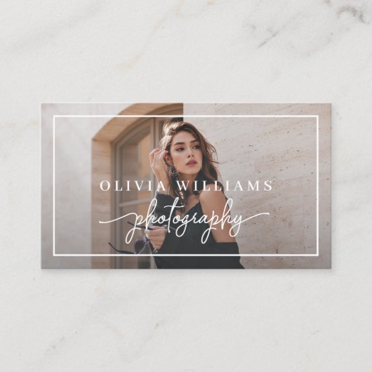 Moderne fotografie 2 QR-fotocode Visitekaartje (Voorkant)