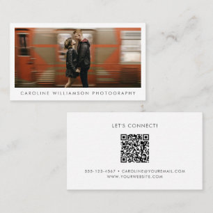 Moderne fotografie bedrijf grote foto stijlvolle Q Visitekaartje