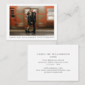 Moderne fotografie Bedrijfs Grote foto stijlvol Visitekaartje (Voorkant / Achterkant)