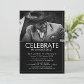 Moderne fotografie begrafenisviering van het leven kaart (Staand voorkant)