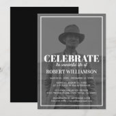 Moderne fotografie begrafenisviering van het leven kaart (Voorkant / Achterkant)