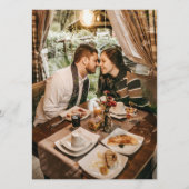 Moderne Fotografie Bruiloftsreceptie Menu (Achterkant)
