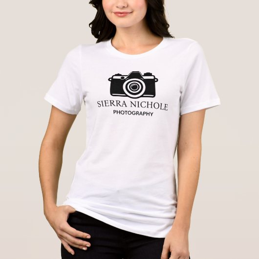 Moderne Fotografie Camera Zwart Tri-Blend Shirt (Voorkant)