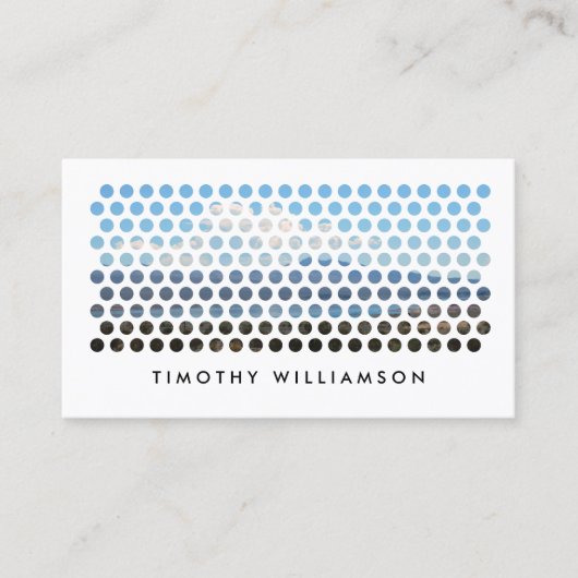 Moderne fotografie cirkels patroon sociale media visitekaartje (Voorkant)
