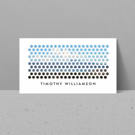 Moderne fotografie cirkels patroon sociale media visitekaartje