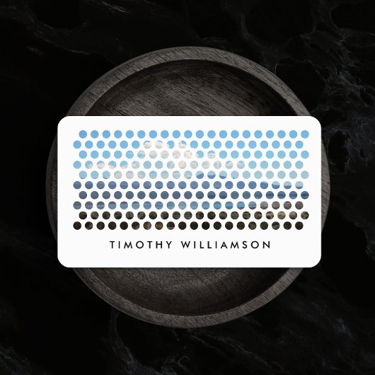 Moderne fotografie cirkels patroon visitekaartje