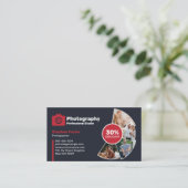 Moderne Fotografie Foto Fotograaf QR Code Visitekaartje (Staand voorkant)