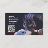 Moderne Fotografie Foto Fotograaf QR Code Visitekaartje (Achterkant)