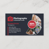 Moderne Fotografie Foto Fotograaf QR Code Visitekaartje (Voorkant)