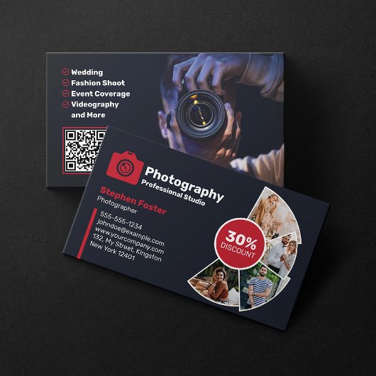 Moderne Fotografie Fotograaf QR Code Visitekaartje