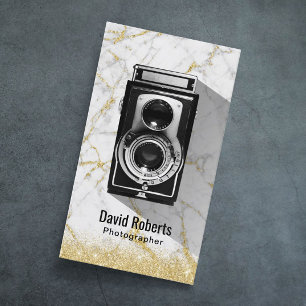 Moderne fotografie Gold Marble fotograaf camera Visitekaartje