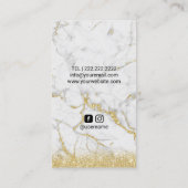 Moderne fotografie Gold Marble fotograaf camera Visitekaartje (Achterkant)