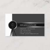 Moderne fotografie grijs visitekaartje (Achterkant)