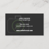 Moderne fotografie groen wit grijs visitekaartje (Achterkant)