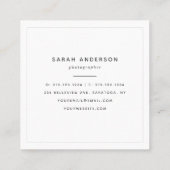 Moderne Fotografie-kalligrafie-script rendy Vierkante Visitekaartje (Achterkant)