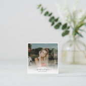 Moderne Fotografie-kalligrafie-script rendy Vierkante Visitekaartje (Staand voorkant)