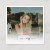 Moderne Fotografie-kalligrafie-script rendy Vierkante Visitekaartje (Voorkant)