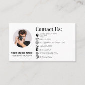 Moderne fotografie marketing camera fotograaf visitekaartje (Voorkant)