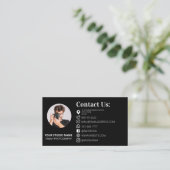 Moderne fotografie marketing camera fotograaf visitekaartje (Staand voorkant)