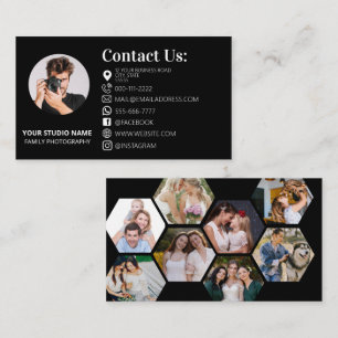 Moderne fotografie marketing camera fotograaf visitekaartje
