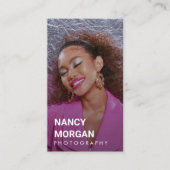 Moderne fotografie Minimalistische foto QR-code Visitekaartje (Voorkant)