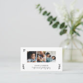 Moderne fotografie professionele fotograaf visitekaartje (Staand voorkant)