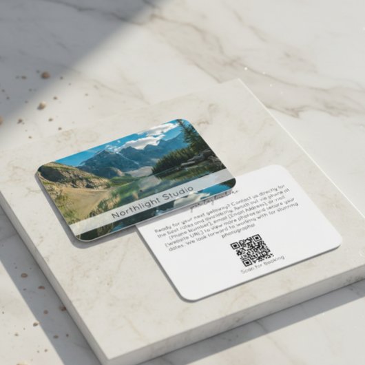 Moderne Fotografie QR-code Camerafotograaf Visitekaartje