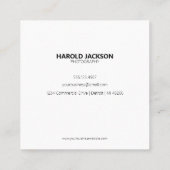 Moderne fotografie QR-code fotograaf Vierkante Visitekaartje (Achterkant)